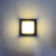 Modern Minimalist Waterproof Square Aluminum Acrylic LED Outdoor Wall Sconce Lamp For Garden Cuvalon