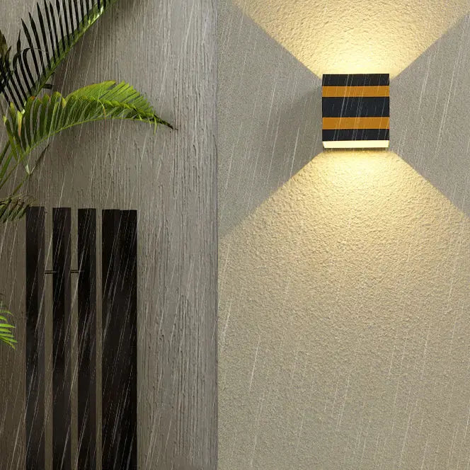 Outdoor Minimalist Square Cube Aluminum Waterproof LED Wall Sconce Lamp Cuvalon