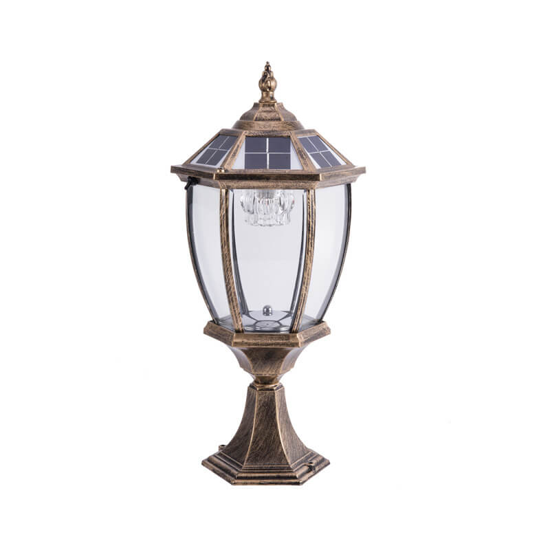 Outdoor Solar Waterproof Aluminum Glass 1-Light Lawn Landscape Light Cuvalon