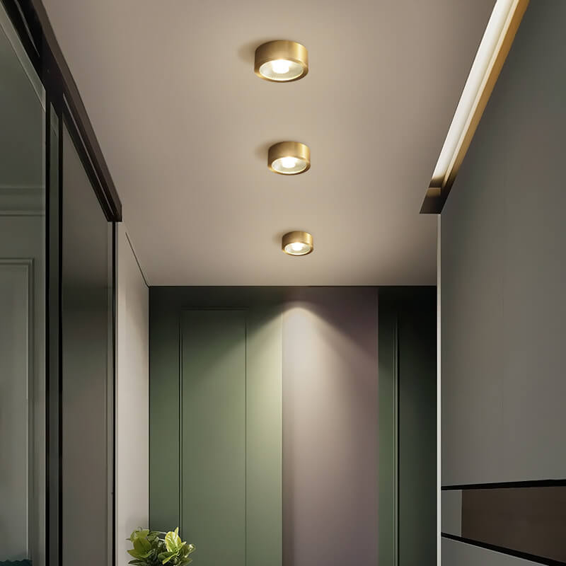 Nordic Light Luxury All Copper Ultra-thin LED Flush Mount Light Cuvalon