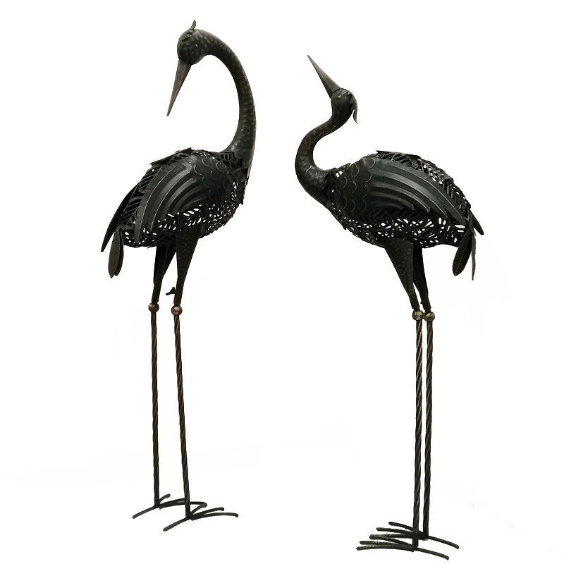 Contemporary Creative Iron Animal Crane LED Solar Waterproof Lawn Landscape Light For Outdoor Patio Cuvalon
