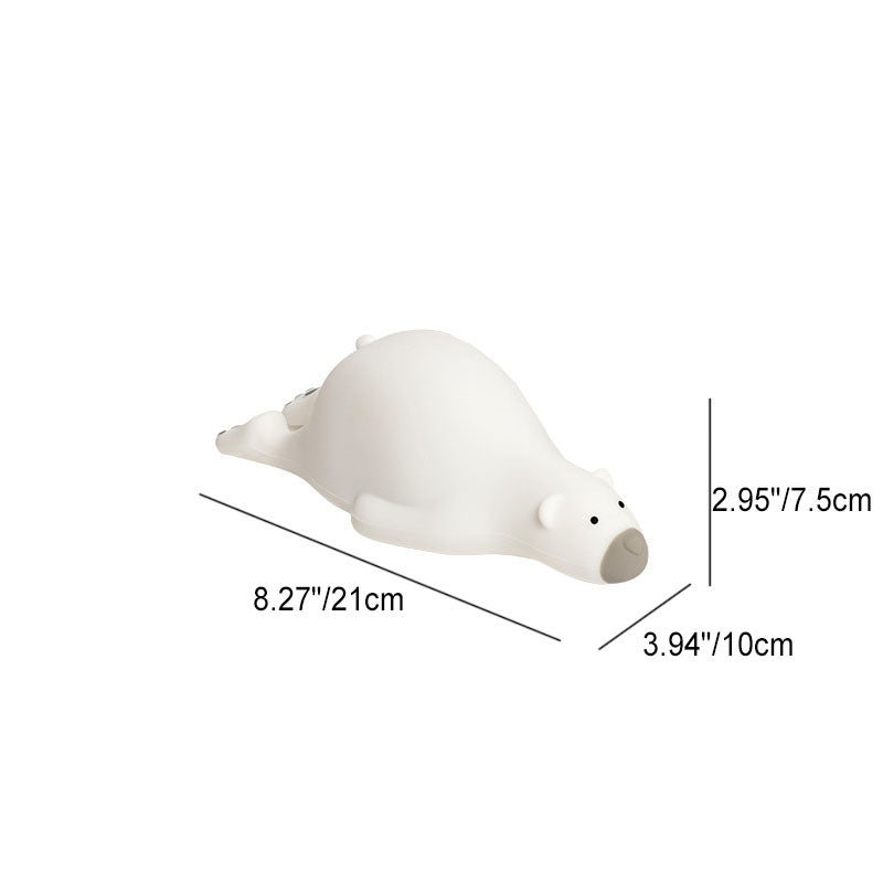 Creative Cartoon Lazy Bear Silicone LED Night Light Table Lamp Cuvalon
