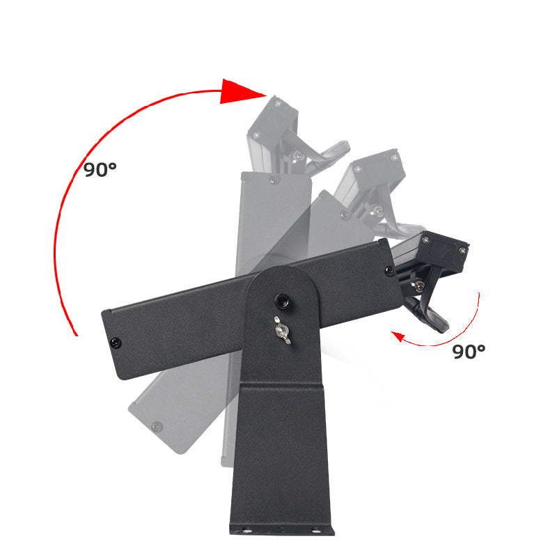 Contemporary Industrial Waterproof Solar Line Contour Light Rectangle Aluminum LED Outdoor Light For Garden Cuvalon