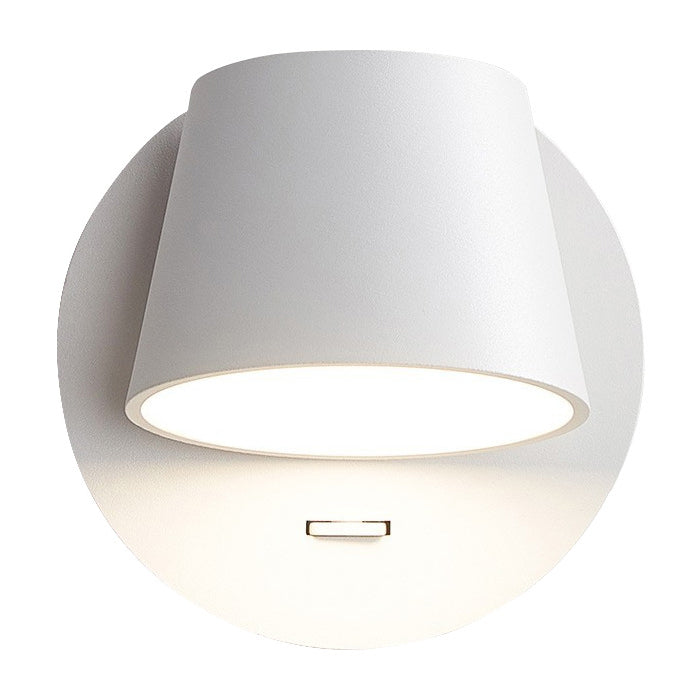 Contemporary Minimalist Dome Frosted Rotatable Aluminum LED Reading Wall Sconce Lamp For Bedroom Cuvalon