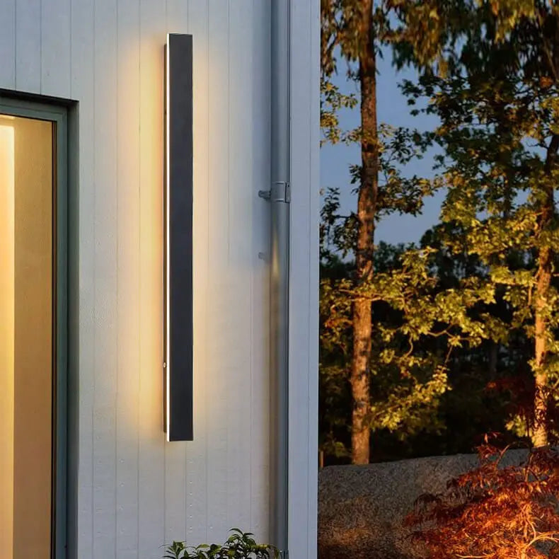 Retro Outdoor Rectangular Strip Waterproof LED Wall Sconce Lamp Cuvalon