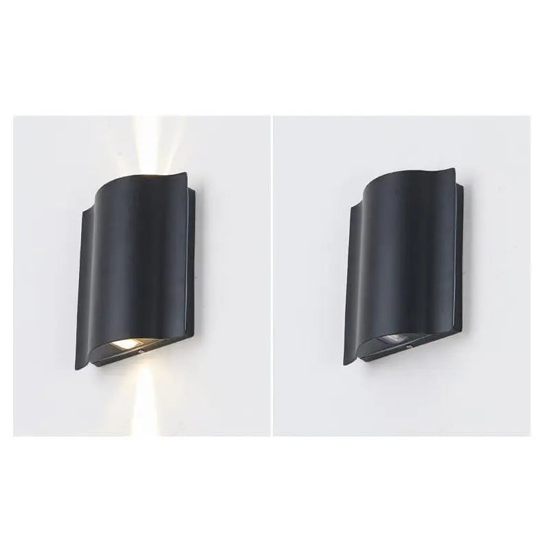 Modern Wave Aluminum Waterproof LED Outdoor Wall Sconce Lamp Cuvalon