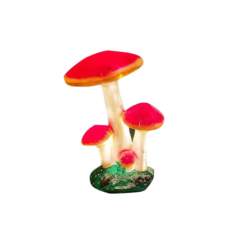 Modern Art Deco Solar Waterproof Mushroom Resin Glass Fibre LED Landscape Lighting Outdoor Light For Garden Cuvalon