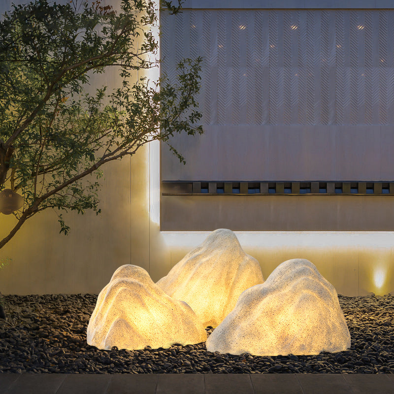 Modern Stone Rockery Outdoor Waterproof LED Garden Landscape Light Cuvalon