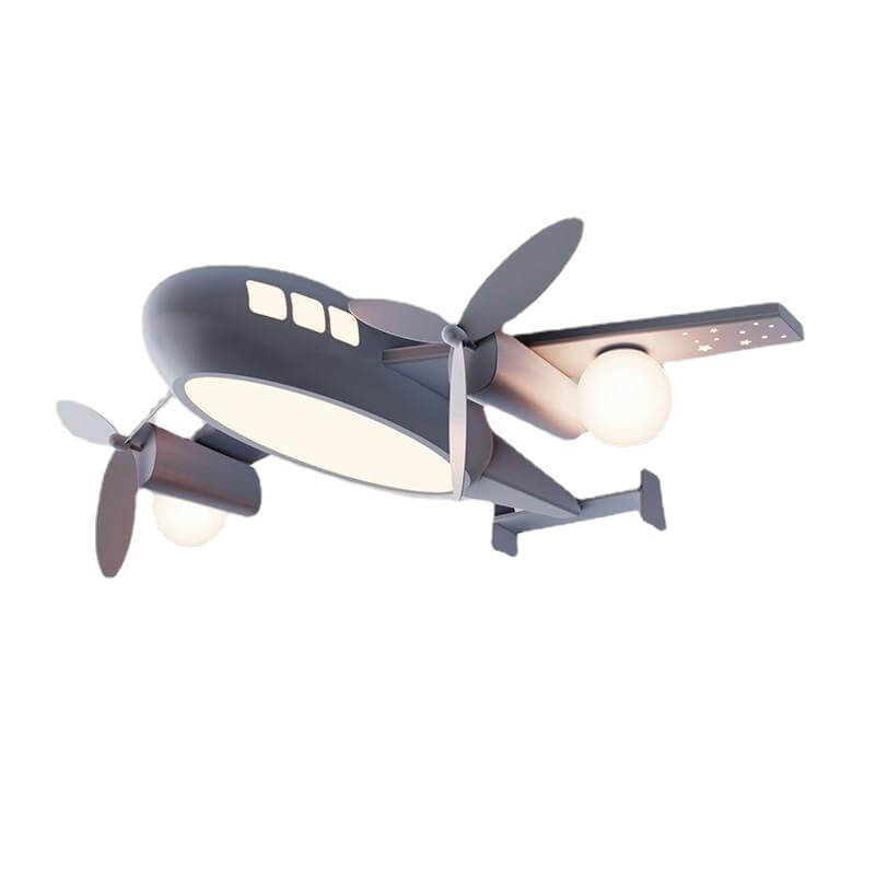 Nordic Creative Kids Cartoon Wrought Iron Airplane LED Pendant Light Cuvalon