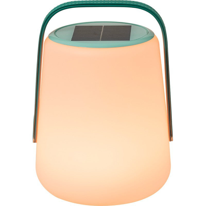 Modern Minimalist Solar Waterproof Leather PE Cylinder Striped Lantern Portable LED Landscape Lighting Outdoor Light For Outdoor Patio Cuvalon