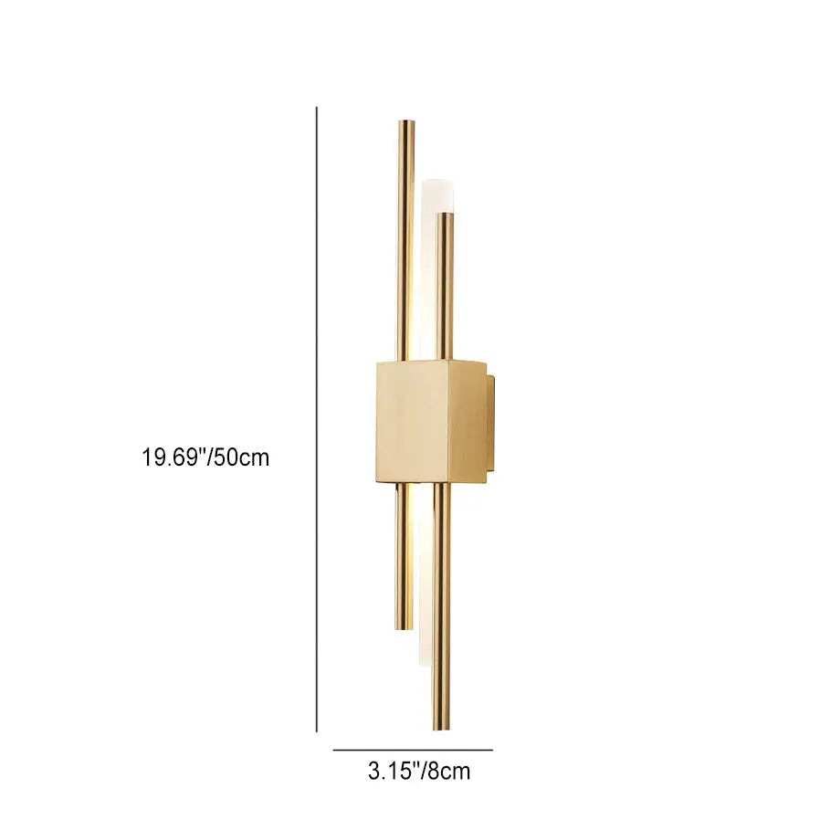 Modern Minimalist Iron Acrylic Strip LED Wall Sconce Lamp For Bedside Cuvalon