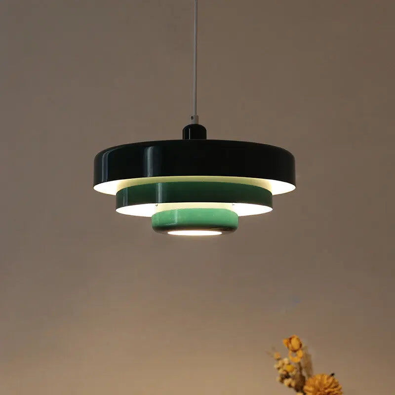 Nordic Vintage Multi-Layered Round Metal 1-Light Pendant Light Cuvalon