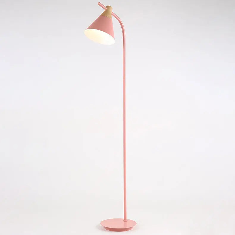 Nordic Creative Macaron Cone Shade 1-Light Standing Floor Lamp Cuvalon