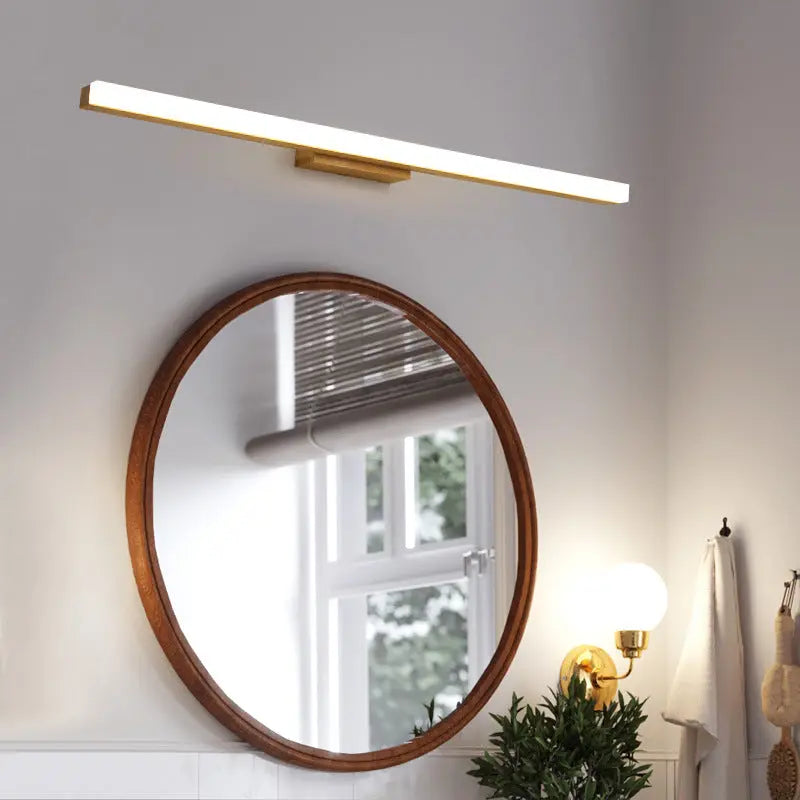 Nordic Minimalist Wooden Long Strip Vanity Light LED Wall Sconce Lamp Cuvalon