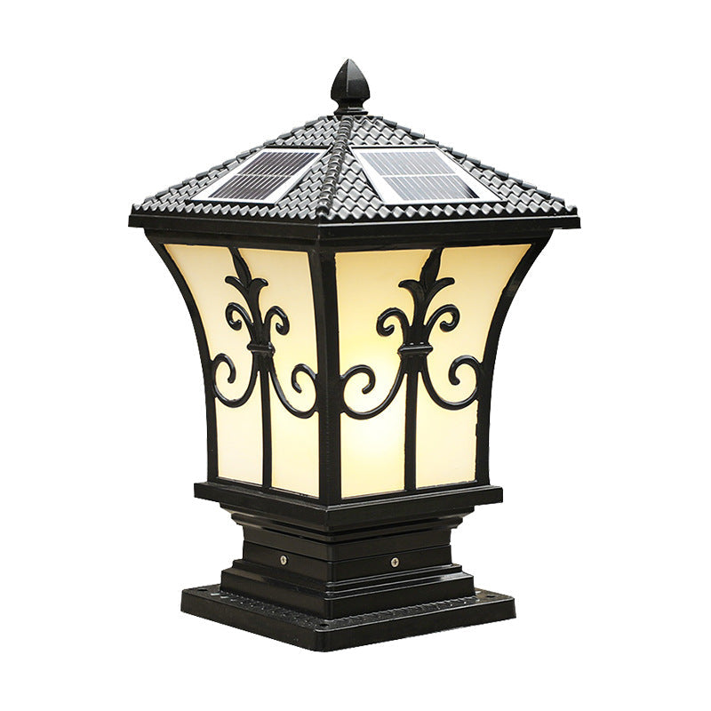 Modern Vintage Waterproof Patio Solar Outdoor Column Head Light Cuvalon