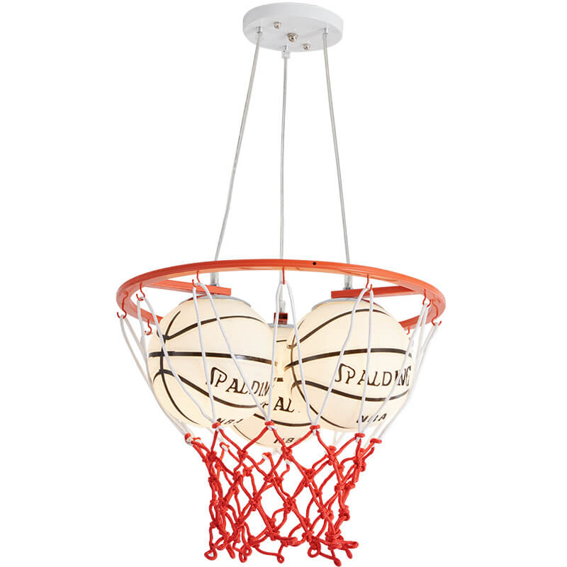 Creative Cartoon Basketball 3-Light Kids Chandelier Cuvalon