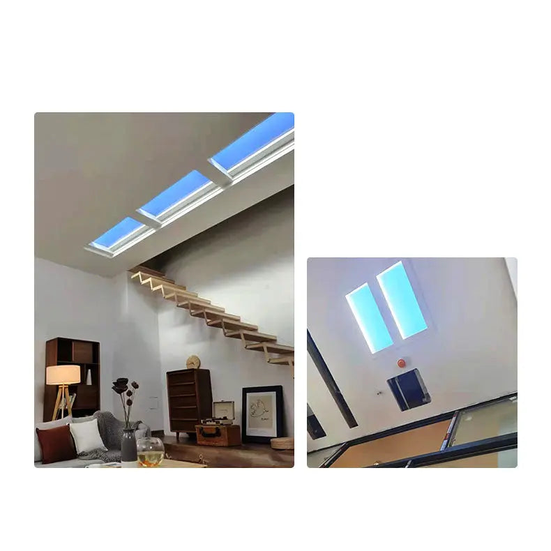 Modern Minimalist Smart Blue Sky Metal LED Flush Mount Ceiling Light for Living Room Cuvalon