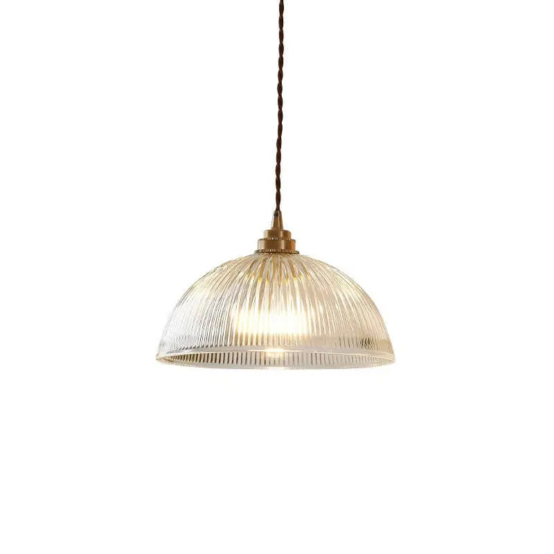 Modern Simple Clear Glass Dome Pot Lid 1-Light Pendant Light Cuvalon