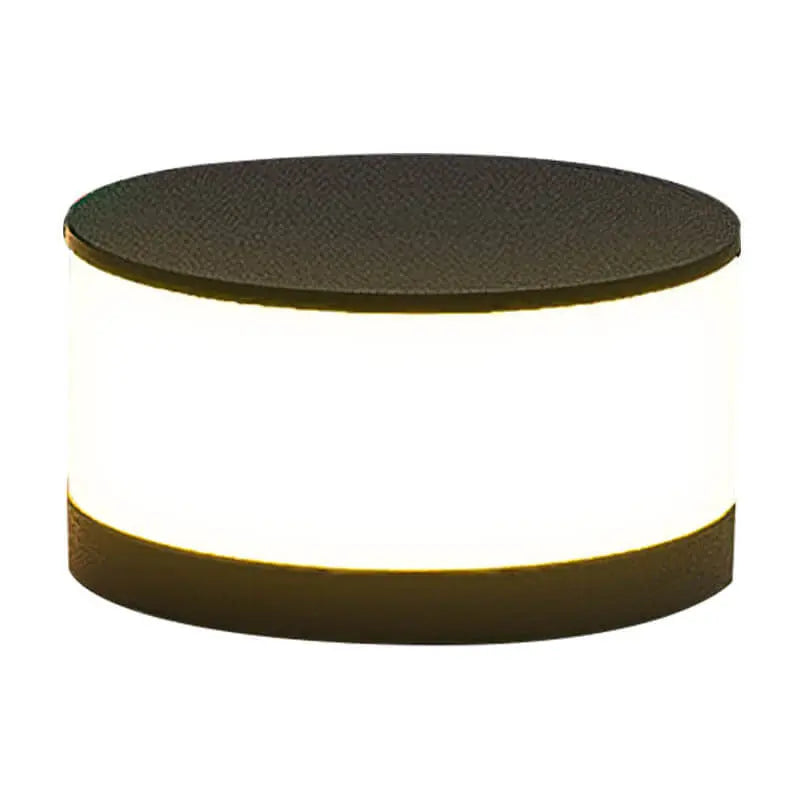 Solar Outdoor Round Column Post Head LED Waterproof Landscape Light Cuvalon