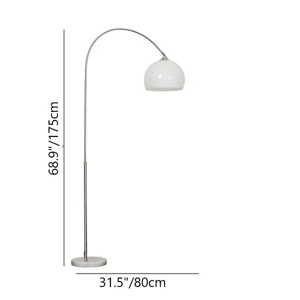 Modern Globe Acrylic Shade Fishing Rod 1-Light Standing Floor Lamp Cuvalon