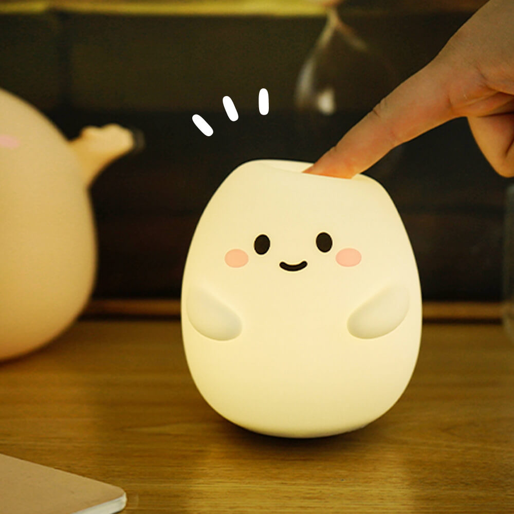 Creative Cartoon Egg Silicone USB LED Kids Night Light Table Lamp Cuvalon