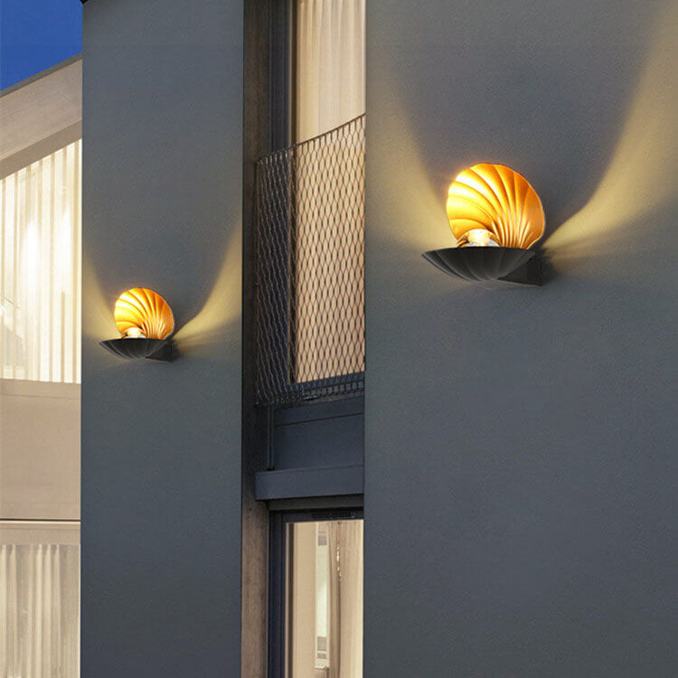 Outdoor Waterproof Creative Shell Aluminum LED Wall Sconce Lamp Cuvalon