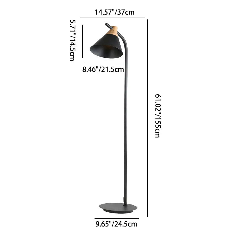 Nordic Creative Macaron Cone Shade 1-Light Standing Floor Lamp Cuvalon