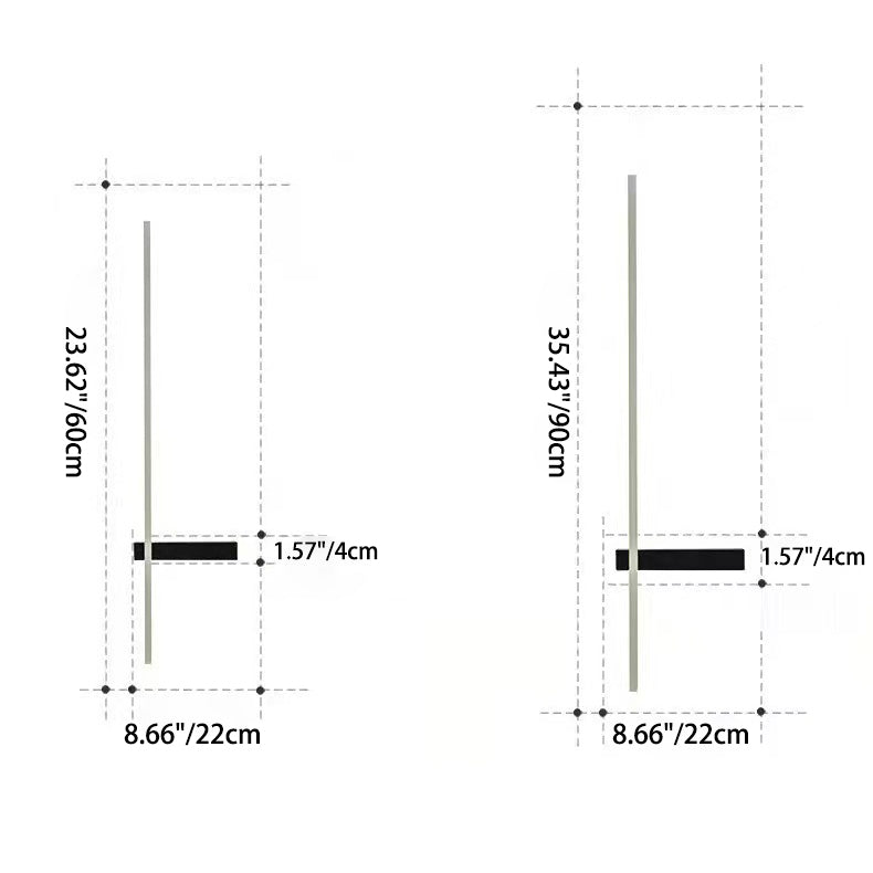 Modern Minimalist Waterproof One Word Long Iron Acrylic LED Outdoor Wall Sconce Lamp For Garden Cuvalon