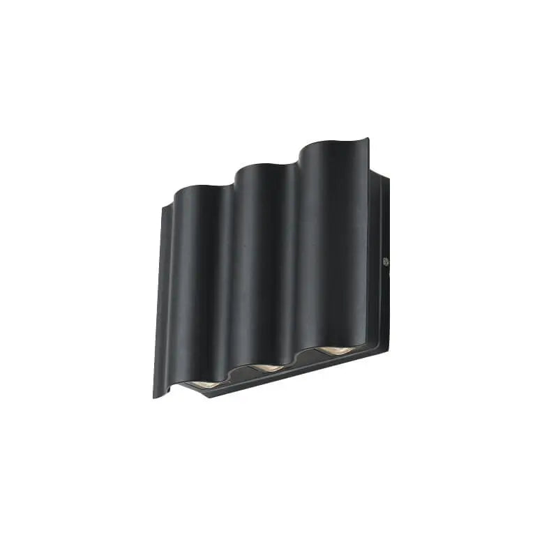 Modern Wave Aluminum Waterproof LED Outdoor Wall Sconce Lamp Cuvalon