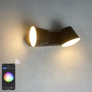 Contemporary Industrial Aluminum Double-Headed Adjustable Spotlight LED Waterproof Wall Sconce Lamp For Outdoor Patio Cuvalon
