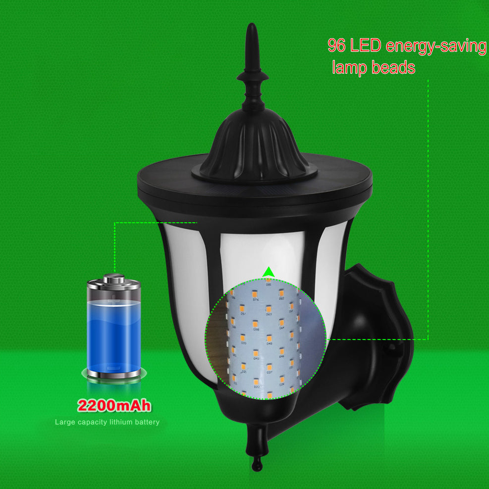 Solar Flame Lantern LED Outdoor Waterproof Landscape Wall Sconce Lamp Cuvalon