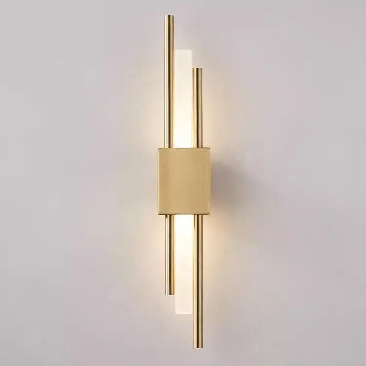 Modern Minimalist Iron Acrylic Strip LED Wall Sconce Lamp For Bedside Cuvalon