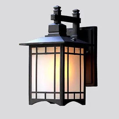 Modern Waterproof Solar Aluminum Chinese Pavilion Shape 1-Light Wall Sconce Lamp Cuvalon
