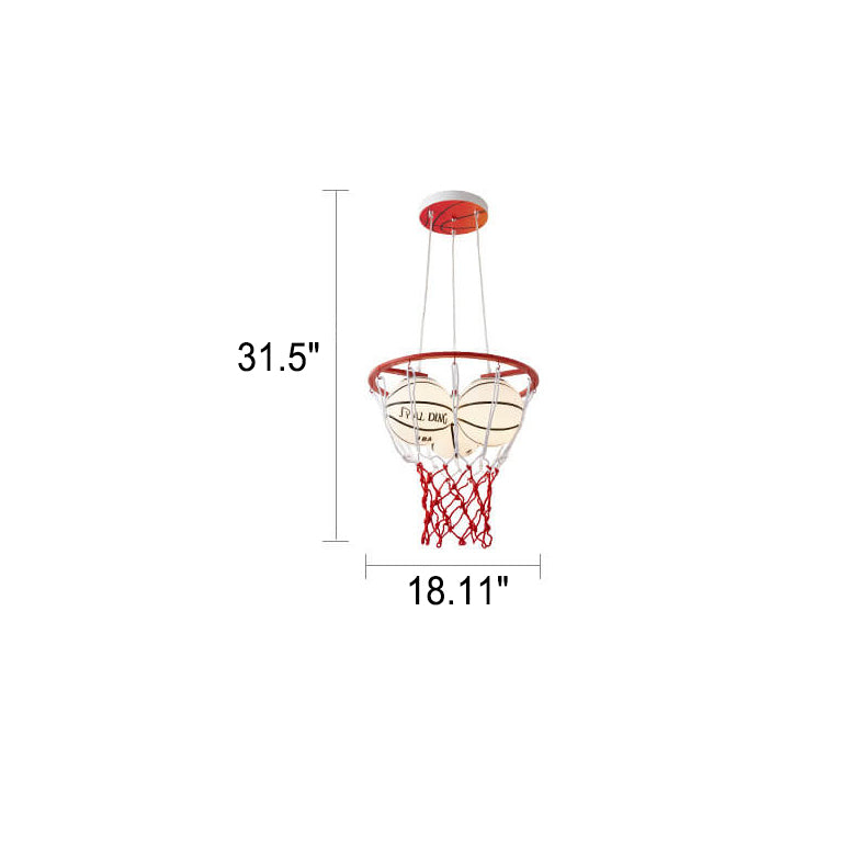 Creative Cartoon Basketball 3-Light Kids Chandelier Cuvalon
