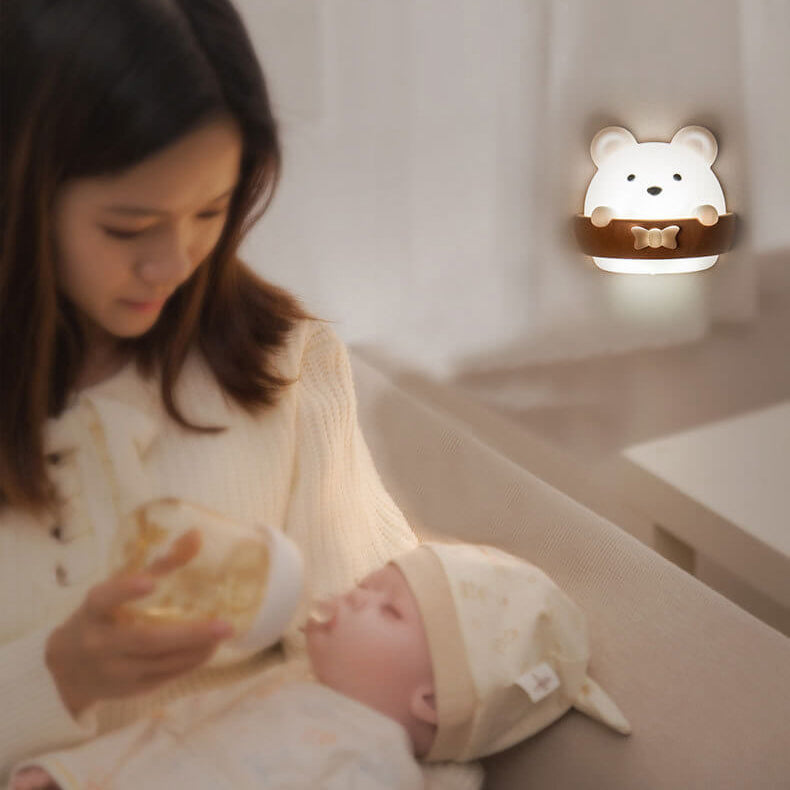 Cartoon ABS Creative Bear LED Night Light Wall Sconce Lamp Cuvalon