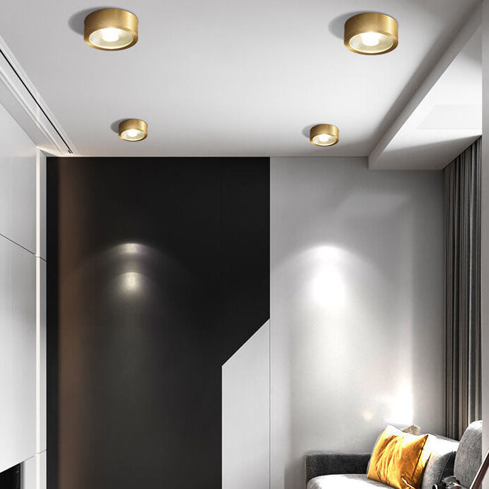 Nordic Light Luxury All Copper Ultra-thin LED Flush Mount Light Cuvalon