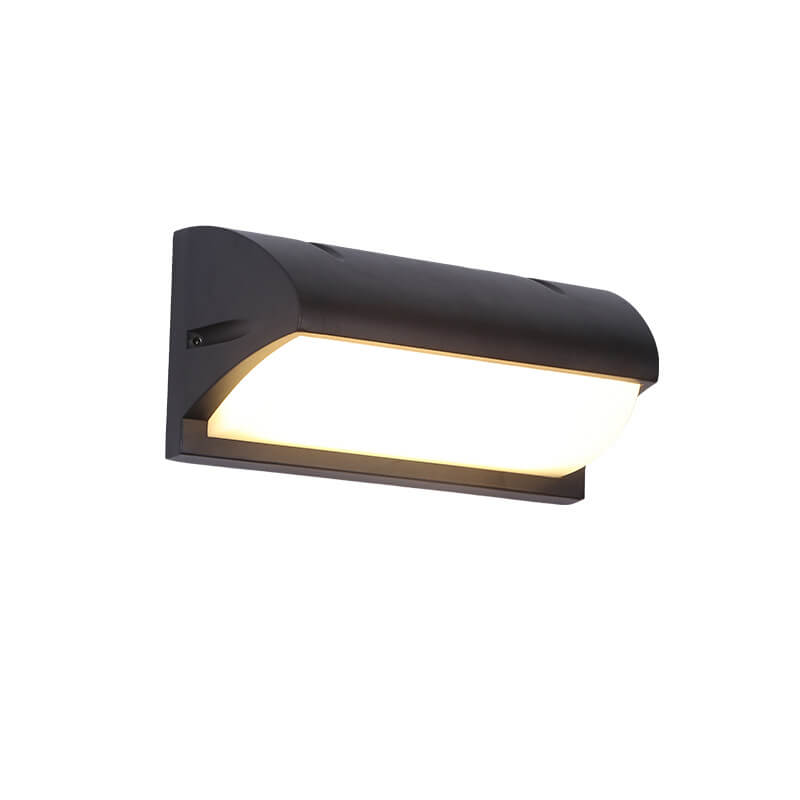Modern Simple Geometry Outdoor Waterproof Sensor LED Wall Sconce Lamp Cuvalon