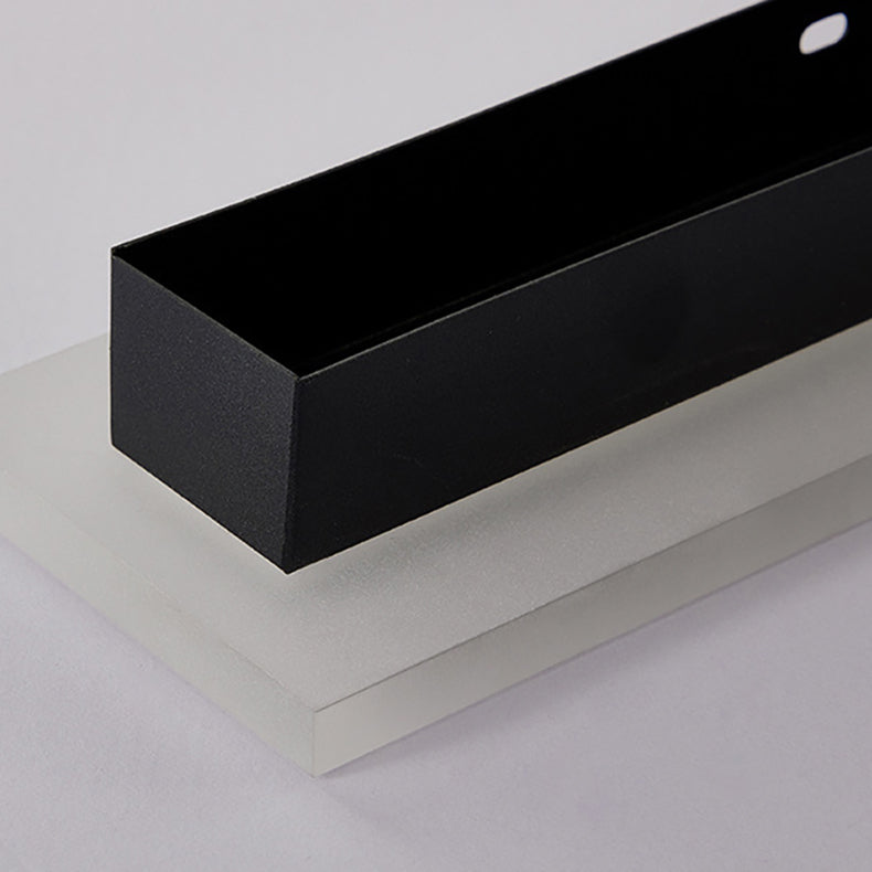 Modern Minimalist Long Rectangular Aluminum Acrylic LED Wall Sconce Lamp For Garden Cuvalon