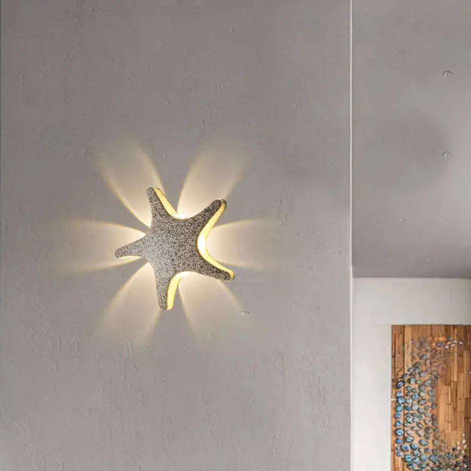 Contemporary Simplicity Aluminum Starfish Design LED Waterproof Wall Sconce Lamp For Outdoor Patio Cuvalon