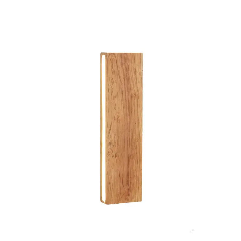 Japanese Minimalist Log Rectangular Flat Rotatable LED Wall Sconce Lamp Cuvalon
