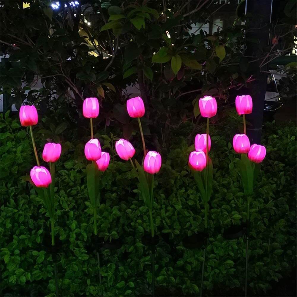 Outdoor Solar Tulip LED Waterproof Lawn Ground Decorative Insert Landscape Light Cuvalon
