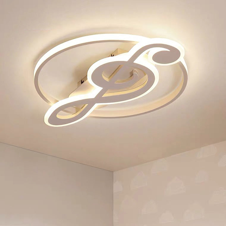 Nordic Creative Music Notes Design LED Flush Mount Ceiling Light Cuvalon