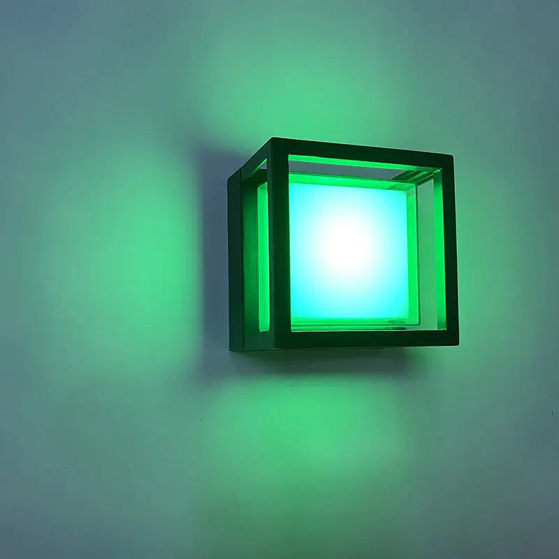 Modern Minimalist Waterproof Square Aluminum Acrylic LED Outdoor Wall Sconce Lamp For Garden Cuvalon