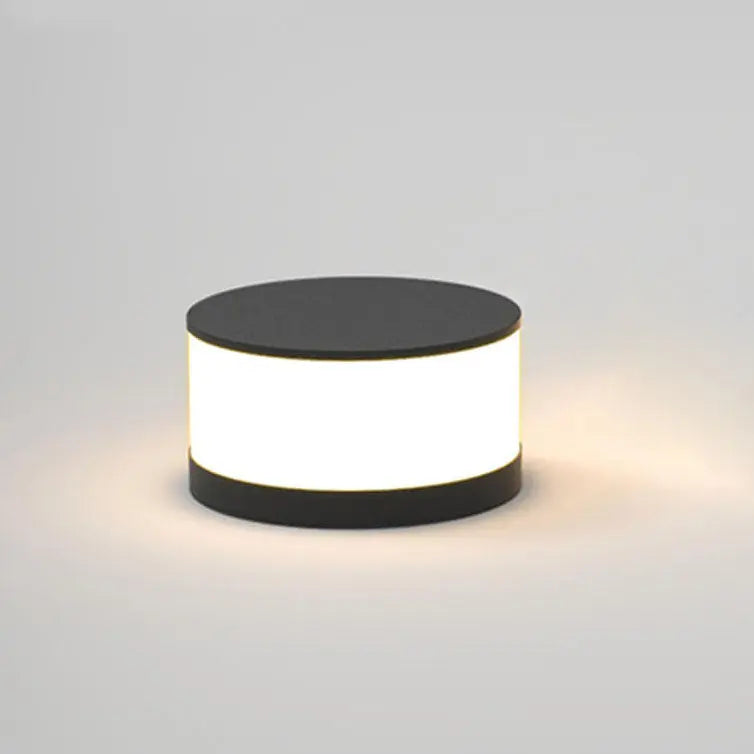 Solar Outdoor Round Column Post Head LED Waterproof Landscape Light Cuvalon