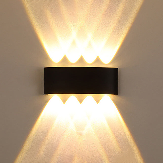Modern Outdoor Arc Up and Down Spotlight LED Outdoor Waterproof Wall Sconce Lamp Cuvalon