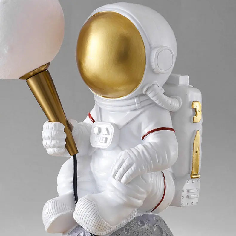 Contemporary Creative Cartoon Astronaut Resin ABS 1-Light Wall Sconce Lamp For Bedroom Cuvalon