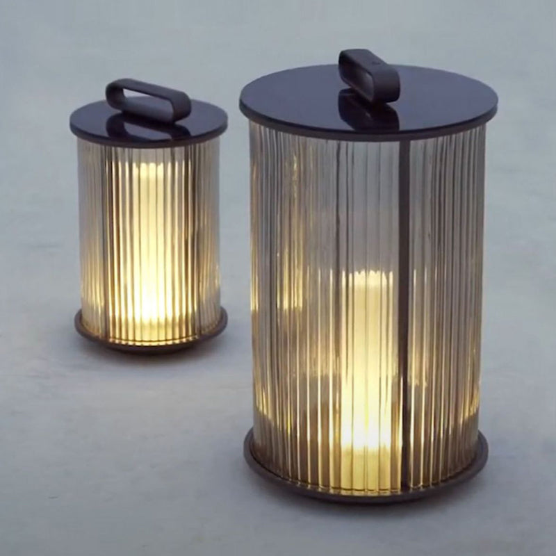 Modern Simplicity Cylinder Glass Stainless Steel 1-Light Landscape Light For Outdoor Patio Cuvalon