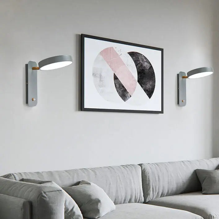 Nordic Simple Round Rotatable Switch LED Reading Wall Sconce Lamp Cuvalon