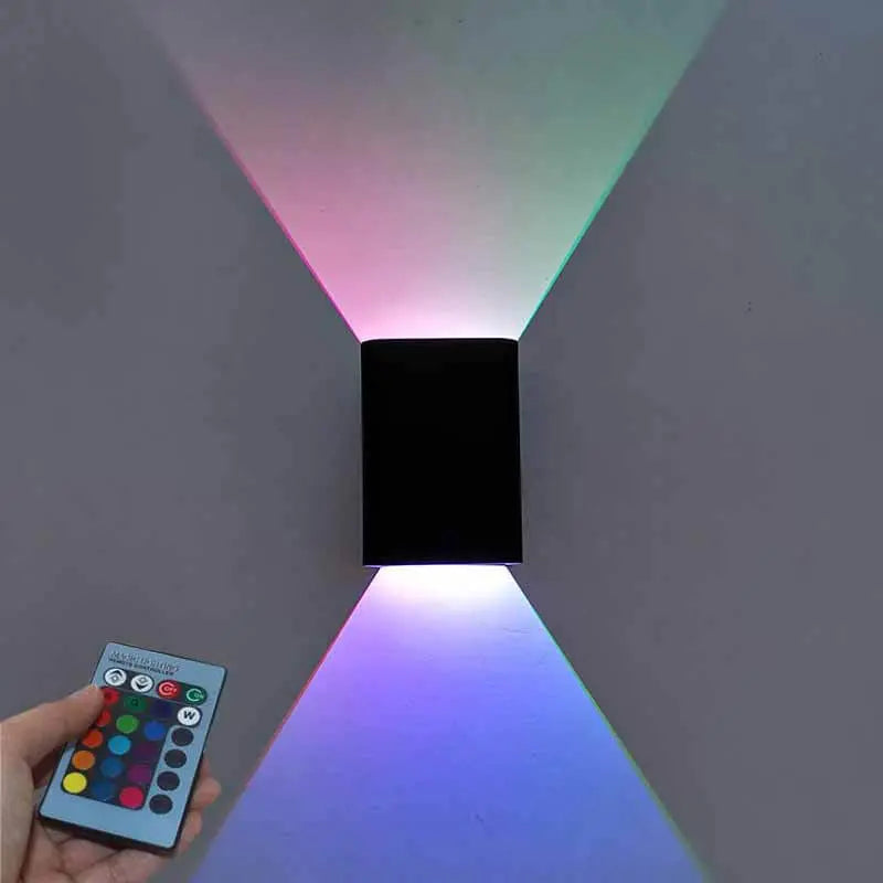 Modern Square Aluminum LED RGB Wall Sconce Lamp Cuvalon