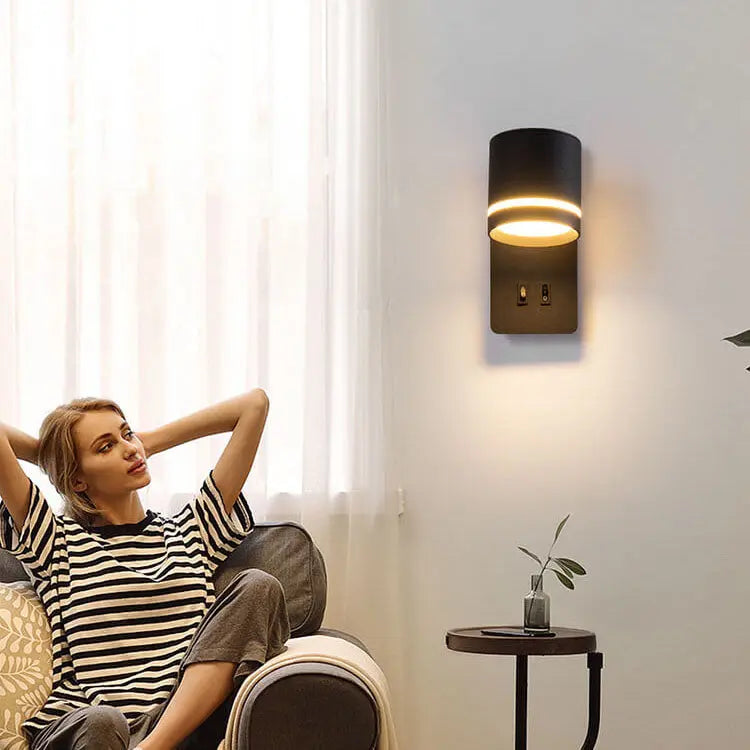 Nordic Minimalist Square Spotlight Rotatable LED Reading Wall Sconce Lamp Cuvalon